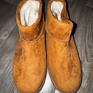 Cozy Tan Suede Ankle Boots